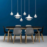 Ikono Style Aluminum Pendant Light with Glass Diffuser and Dual Shade Design for Modern Interior Decor