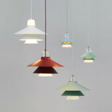Ikono Style Aluminum Pendant Light with Glass Diffuser and Dual Shade Design for Modern Interior Decor