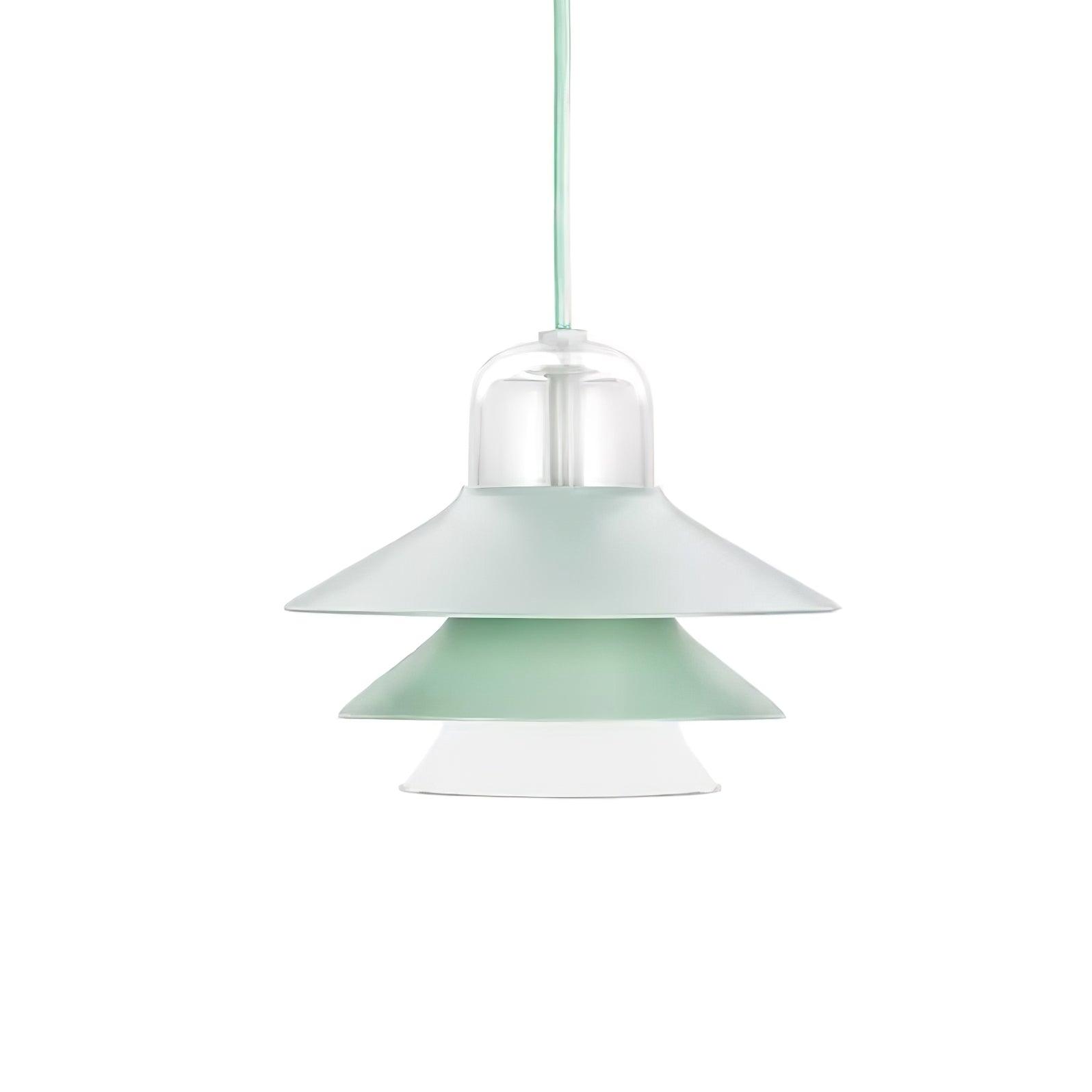 Ikono Style Aluminum Pendant Light with Glass Diffuser and Dual Shade Design for Modern Interior Decor