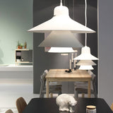 Ikono Style Aluminum Pendant Light with Glass Diffuser and Dual Shade Design for Modern Interior Decor
