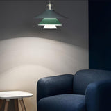 Ikono Style Aluminum Pendant Light with Glass Diffuser and Dual Shade Design for Modern Interior Decor