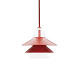 Ikono Style Aluminum Pendant Light with Glass Diffuser and Dual Shade Design for Modern Interior Decor