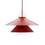 Ikono Style Aluminum Pendant Light with Glass Diffuser and Dual Shade Design for Modern Interior Decor