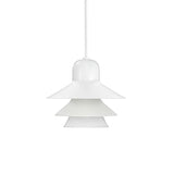 Ikono Style Aluminum Pendant Light with Glass Diffuser and Dual Shade Design for Modern Interior Decor