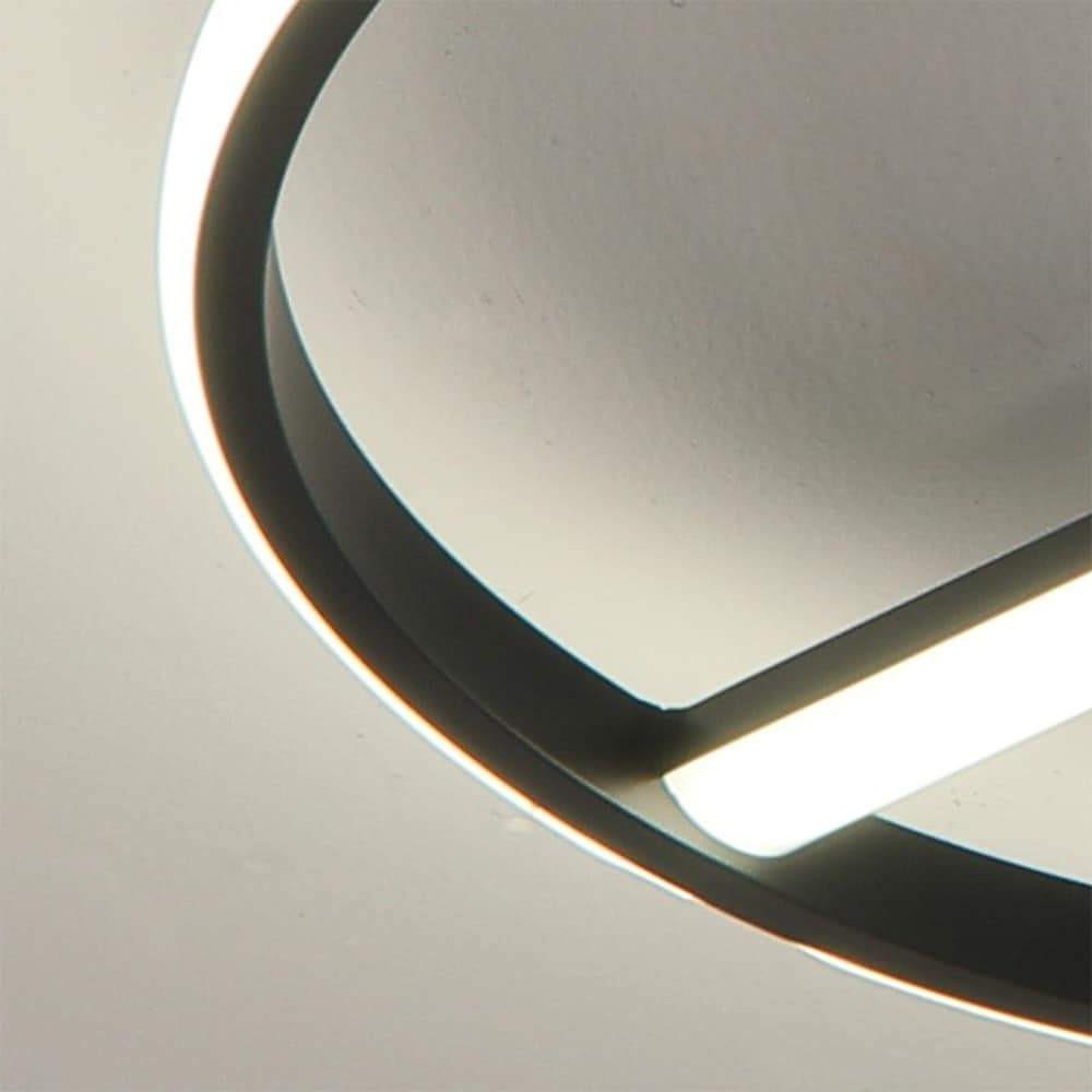 Modern Circle LED Flush Mount Ceiling Light Contemporary Metal 18 Inch Low Profile Fixture