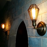 Industrial Adjustable Iron Wall Sconce Retro Black and Copper Finish Interior Light Fixture