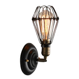Industrial Adjustable Iron Wall Sconce Retro Black and Copper Finish Interior Light Fixture