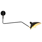 Industrial Adjustable Swing Arm Wall Sconce Metal Iron Long Arm Wall Lamp for Living Room and Bedroom