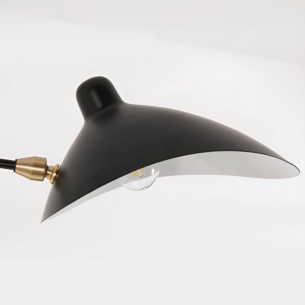 Industrial Adjustable Swing Arm Wall Sconce Metal Iron Long Arm Wall Lamp for Living Room and Bedroom
