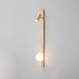 Industrial Brass Long Arm Wall Sconce for Modern Bedroom and Living Room Lighting