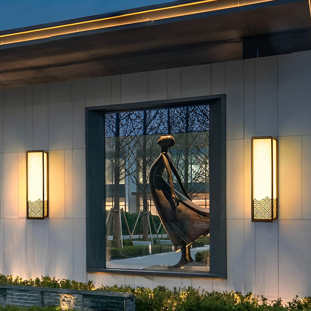 Industrial Brown Waterproof Stainless Steel Outdoor Wall Sconce for Garden and Patio