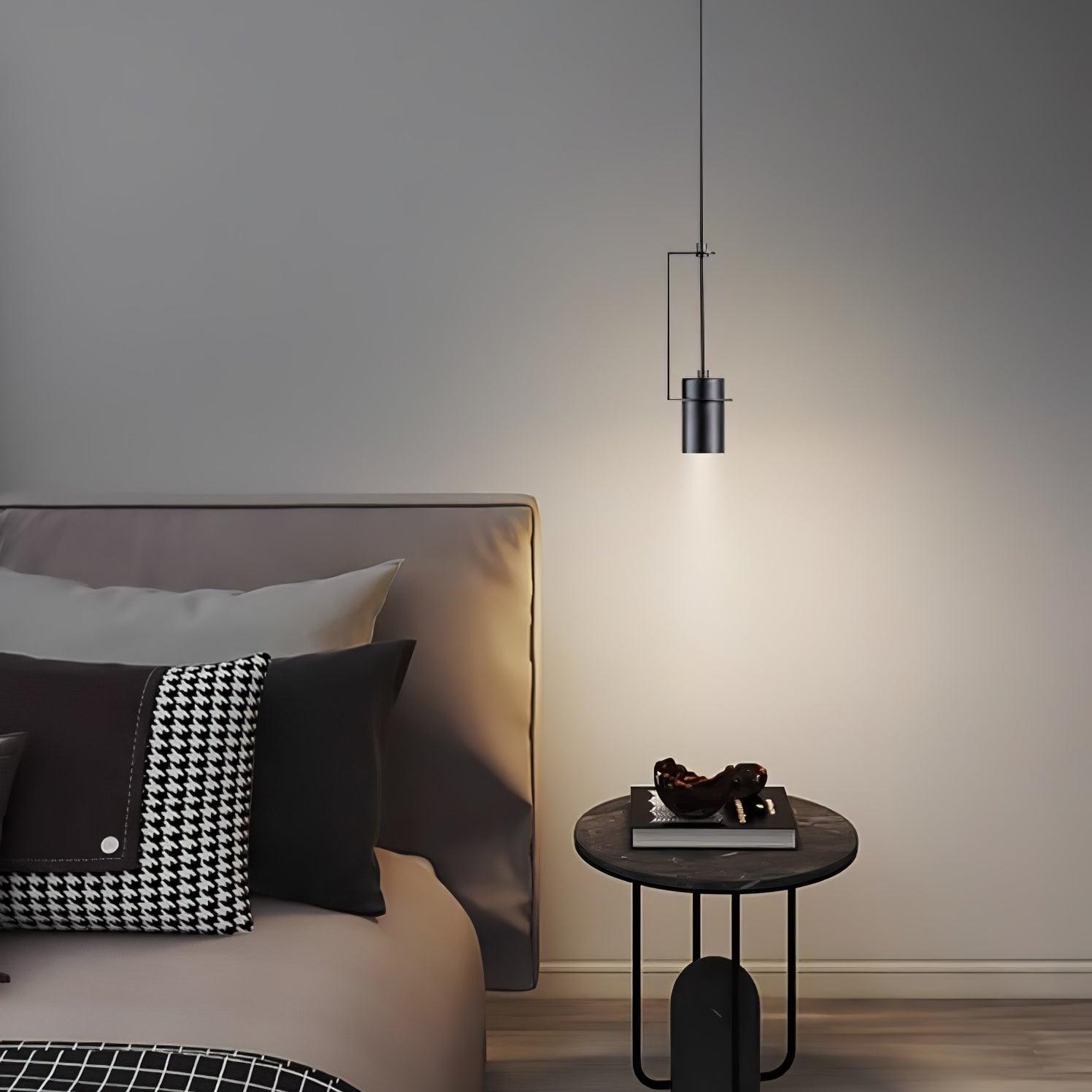 Industrial Cylindrical Metal Pendant Light Modern Minimalist Indoor Suspension Hanging Lamp