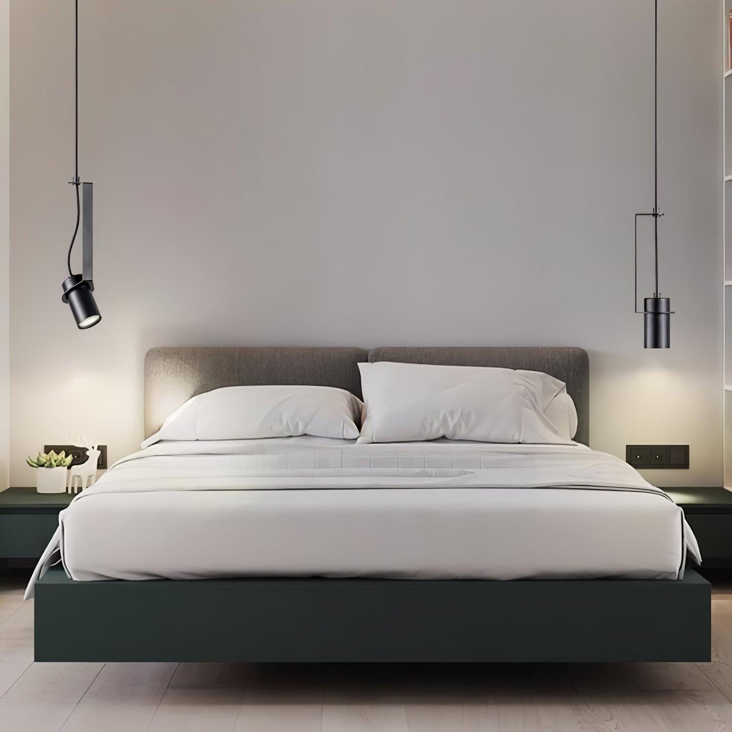 Industrial Cylindrical Metal Pendant Light Modern Minimalist Indoor Suspension Hanging Lamp