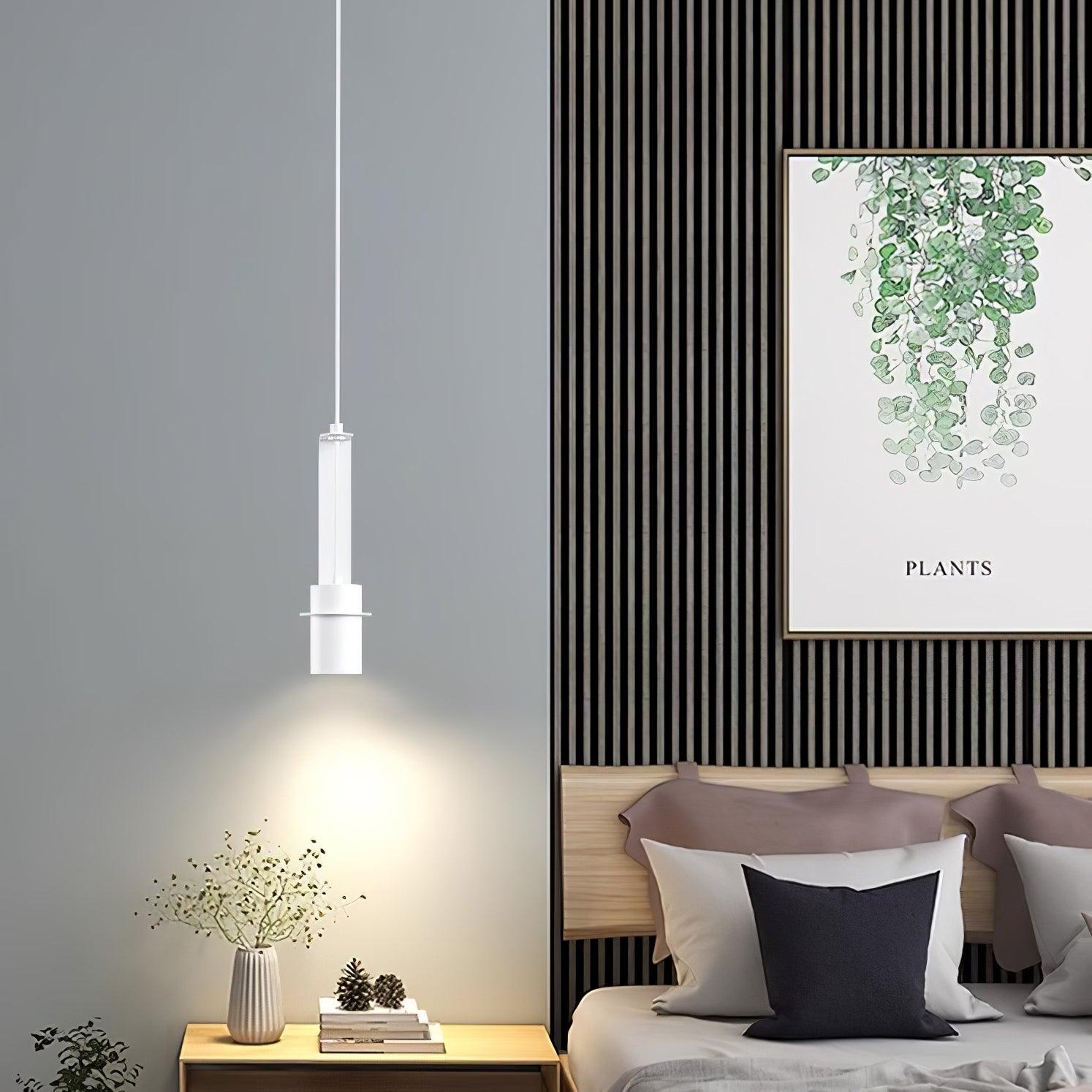 Industrial Cylindrical Metal Pendant Light Modern Minimalist Indoor Suspension Hanging Lamp