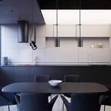 Industrial Cylindrical Metal Pendant Light Modern Minimalist Indoor Suspension Hanging Lamp