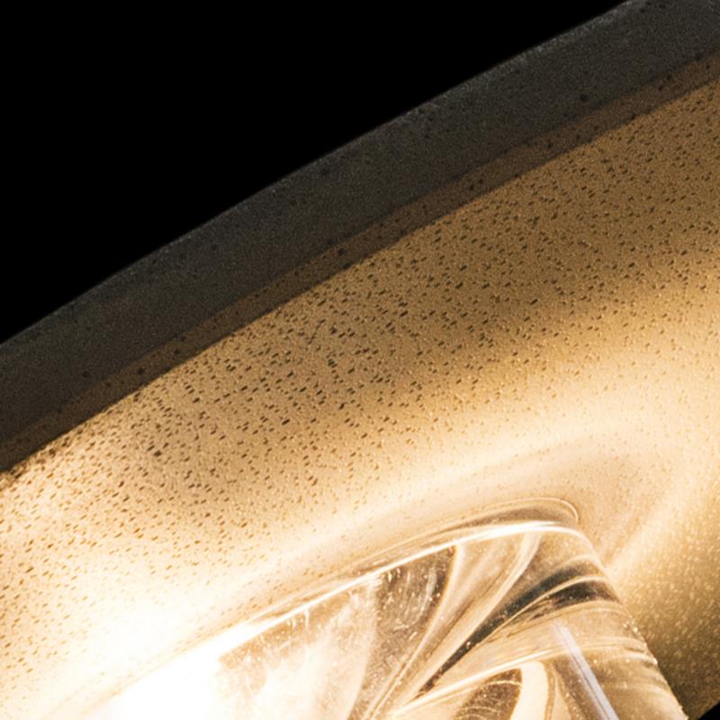 Industrial Gray Concrete Round Outdoor LED Wall Light Flush Mount Garden Accent Sconce