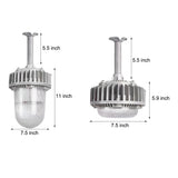 Industrial LED Explosion Proof Pendant Light for Hazardous Areas and Gas Stations 50W 100W Gray