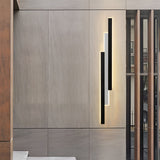 Industrial LED Linear Outdoor Wall Light 3 Bar Rectangle Sconce for Patio Porch and Garage