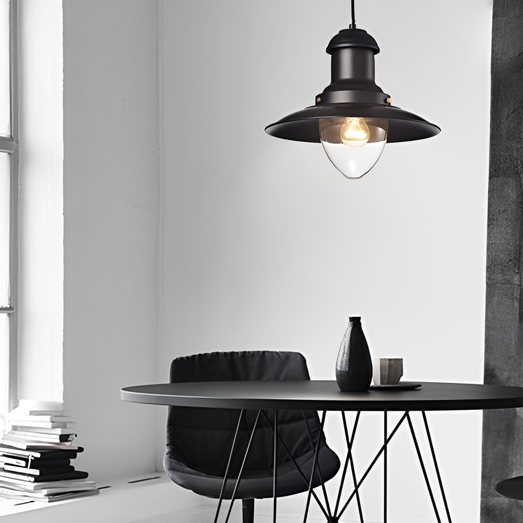 Industrial Metal Dome Pendant Light Retro Farmhouse Hanging Lamp for Kitchen Island