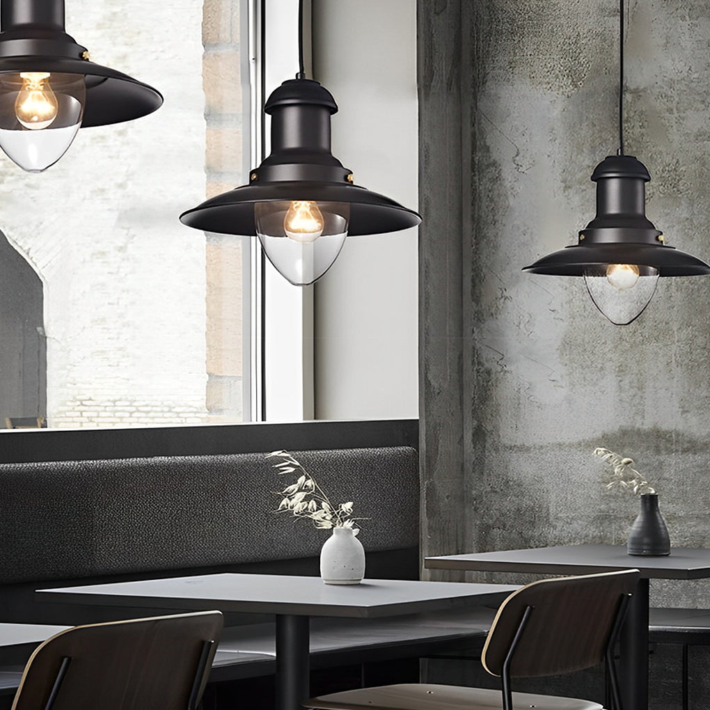 Industrial Metal Dome Pendant Light Retro Farmhouse Hanging Lamp for Kitchen Island