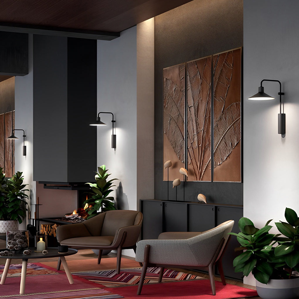 Industrial Modern Outdoor Swing Arm Wall Light Waterproof Stainless Steel LED Exterior Sconce