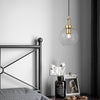 Industrial Semi Globe Glass Pendant Light Electroplated Metal LED Hanging Ceiling Lamp for Kitchen