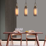 Industrial Semi Globe Glass Pendant Light Electroplated Metal LED Hanging Ceiling Lamp for Kitchen