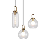 Industrial Semi Globe Glass Pendant Light Electroplated Metal LED Hanging Ceiling Lamp for Kitchen