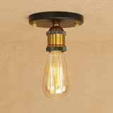 5 Inch Retro Mini Flush Mount Ceiling Light Rustic Industrial Metal LED Fixture for Hallway