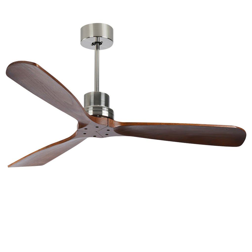 Modern Wood Blade LED Ceiling Fan Lamp with Remote Control and Intelligent Dimming Frequency Conversion