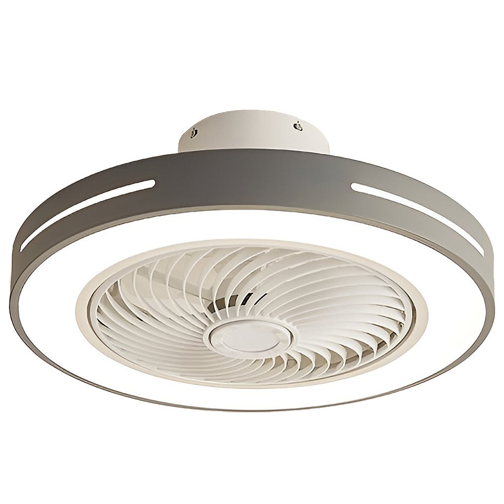 Modern Bladeless Ceiling Fan with LED Light and Smart App Remote Control Inverter Motor for Bedroom