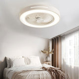 Modern Bladeless Ceiling Fan with LED Light and Smart App Remote Control Inverter Motor for Bedroom