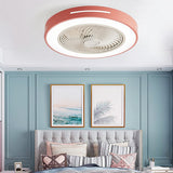 Modern Bladeless Ceiling Fan with LED Light and Smart App Remote Control Inverter Motor for Bedroom