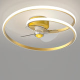 Modern 20 Inch LED Ceiling Fan Light with Inverter Motor and Remote Control Stepless Dimming
