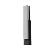 IP54 Waterproof Modern LED Outdoor Wall Light Sconce Black Stainless Steel Imitation Marble