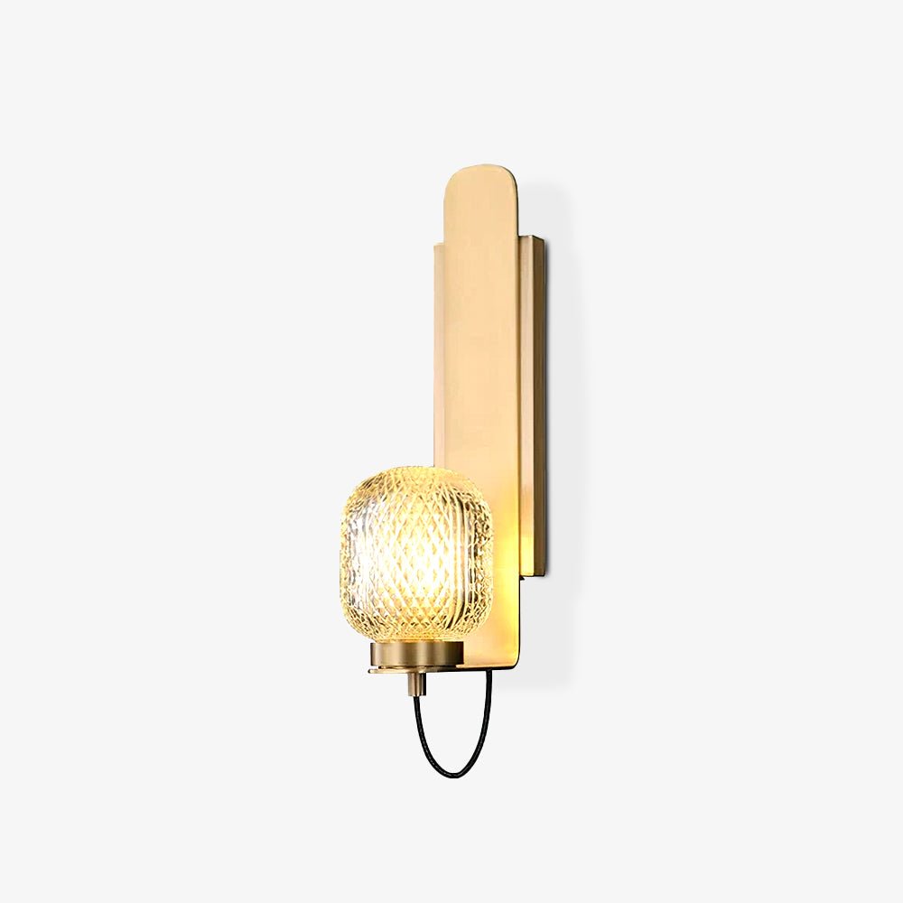Ison Modern Brass Wall Sconce with Opaque Glass Shade Indoor Light Set of 2