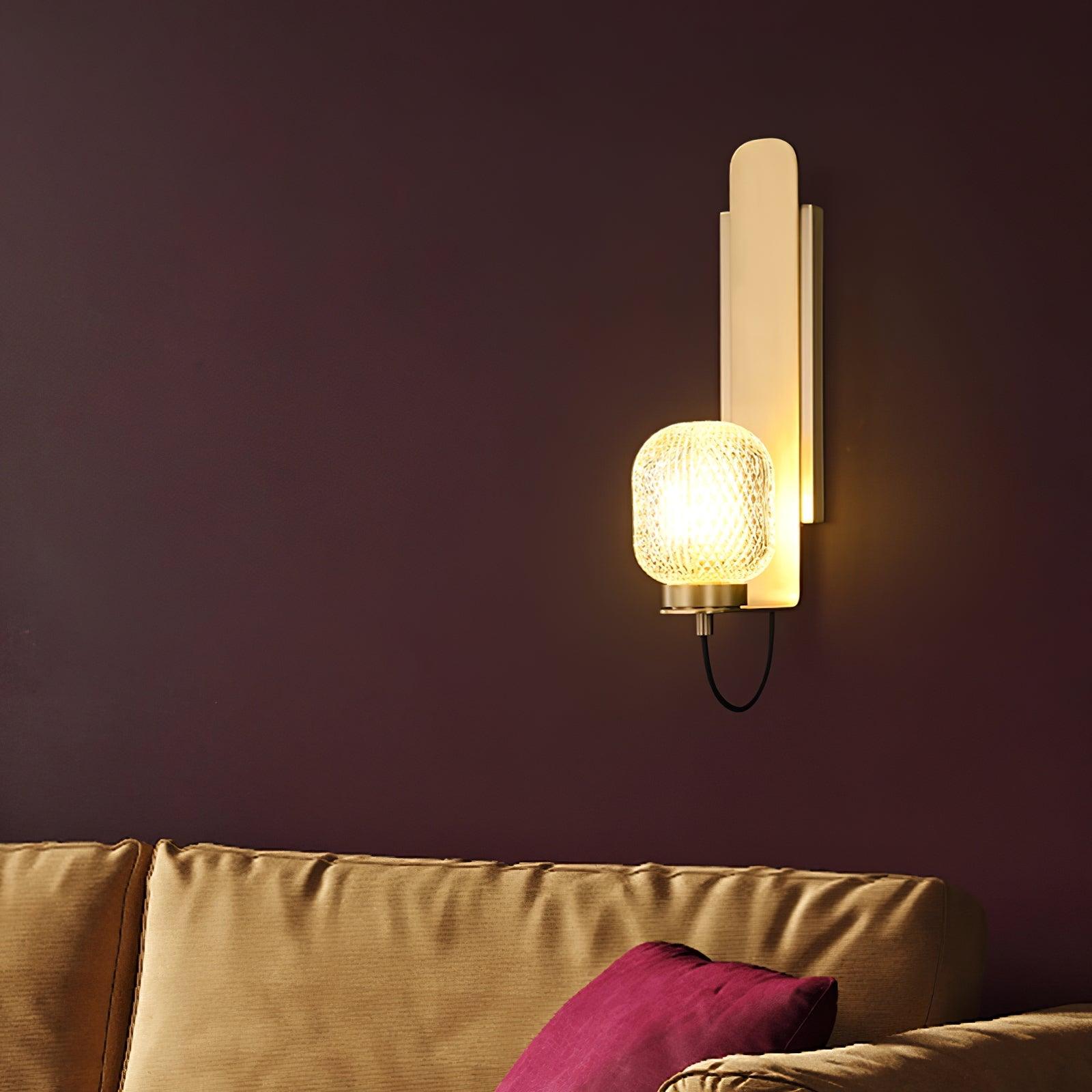 Ison Modern Brass Wall Sconce with Opaque Glass Shade Indoor Light Set of 2