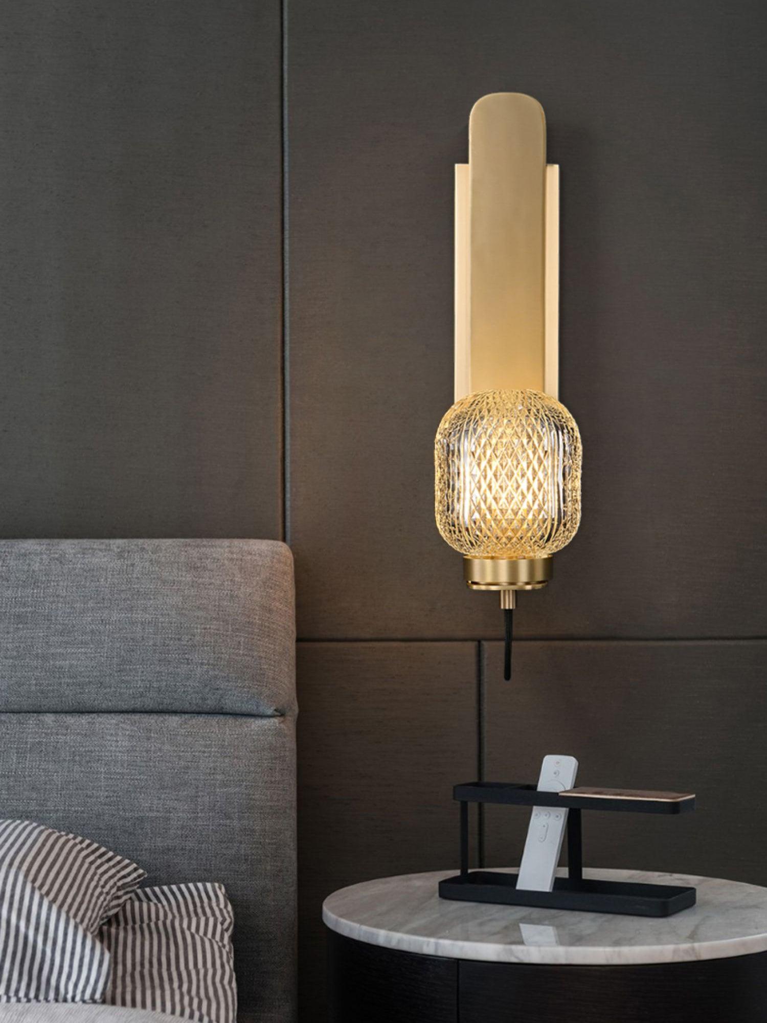 Ison Modern Brass Wall Sconce with Opaque Glass Shade Indoor Light Set of 2