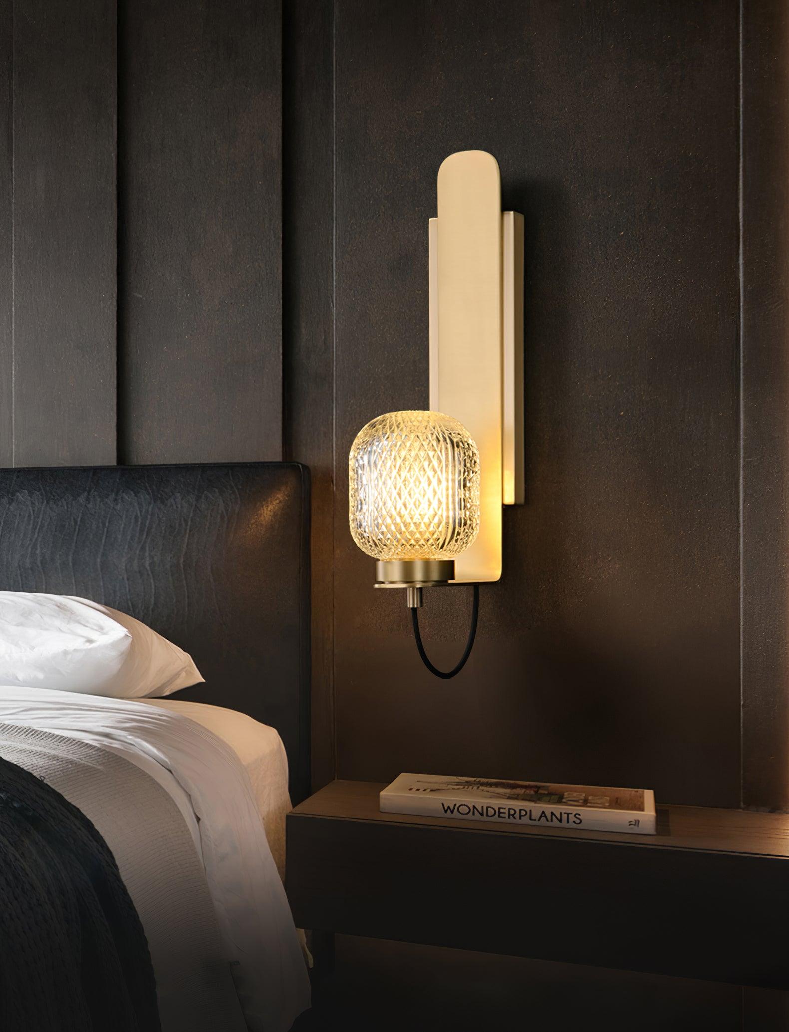 Ison Modern Brass Wall Sconce with Opaque Glass Shade Indoor Light Set of 2