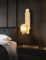 Ison Modern Brass Wall Sconce with Opaque Glass Shade Indoor Light Set of 2