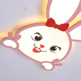 Creative Bunny Shape LED Flush Mount Ceiling Light for Nursery and Kids Bedroom