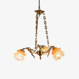 italian-aged-brass-putti-statuette-pendant-light-with-frosted-glass-globes