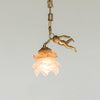 italian-aged-brass-putti-statuette-pendant-light-with-frosted-glass-globes