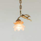 italian-aged-brass-putti-statuette-pendant-light-with-frosted-glass-globes