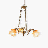 italian-aged-brass-putti-statuette-pendant-light-with-frosted-glass-globes