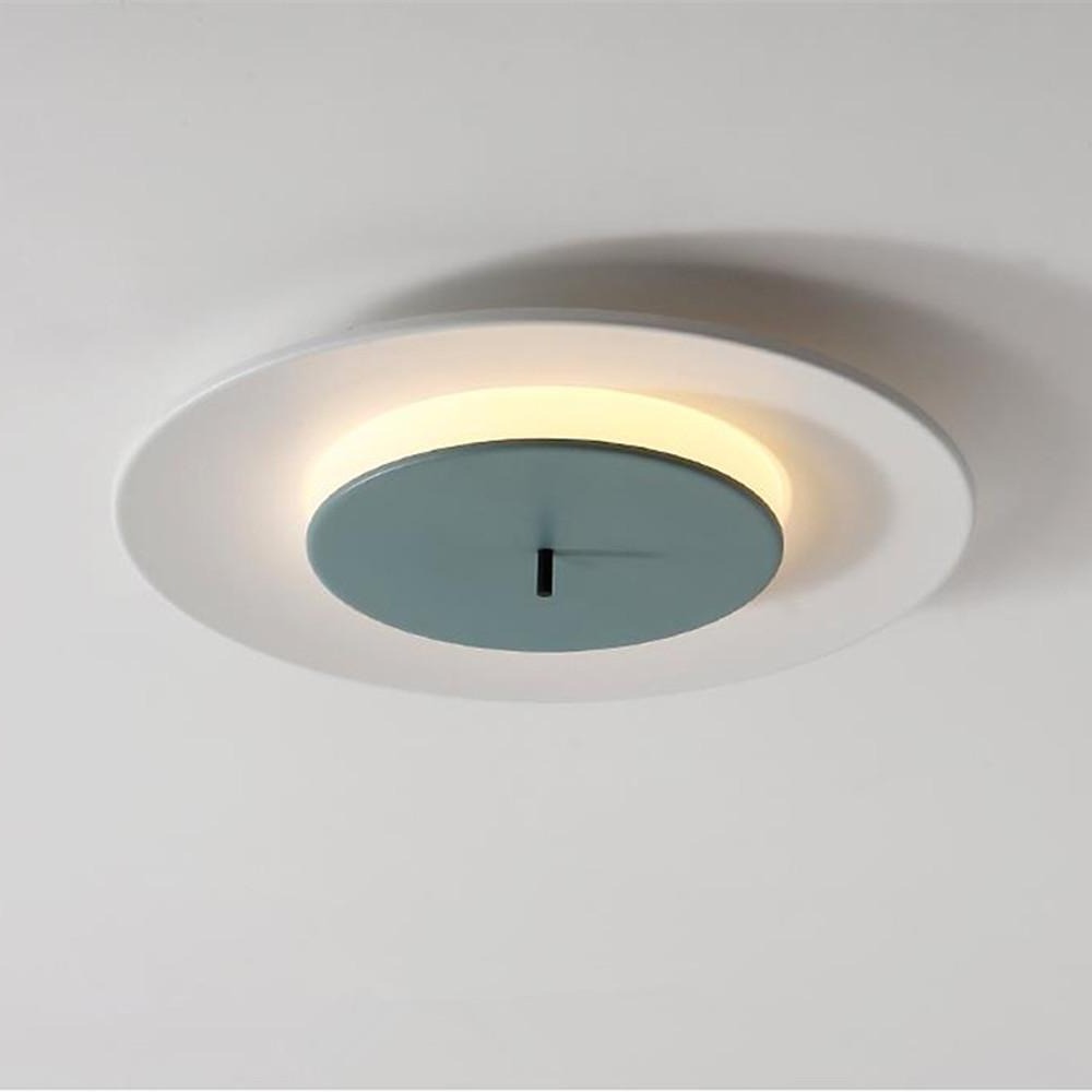 Modern Geometric Double Circle LED Flush Mount Ceiling Light for Bedroom and Hallway
