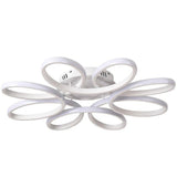 Modern Flower Shaped Dimmable LED Flush Mount Ceiling Light in White Finish for Home
