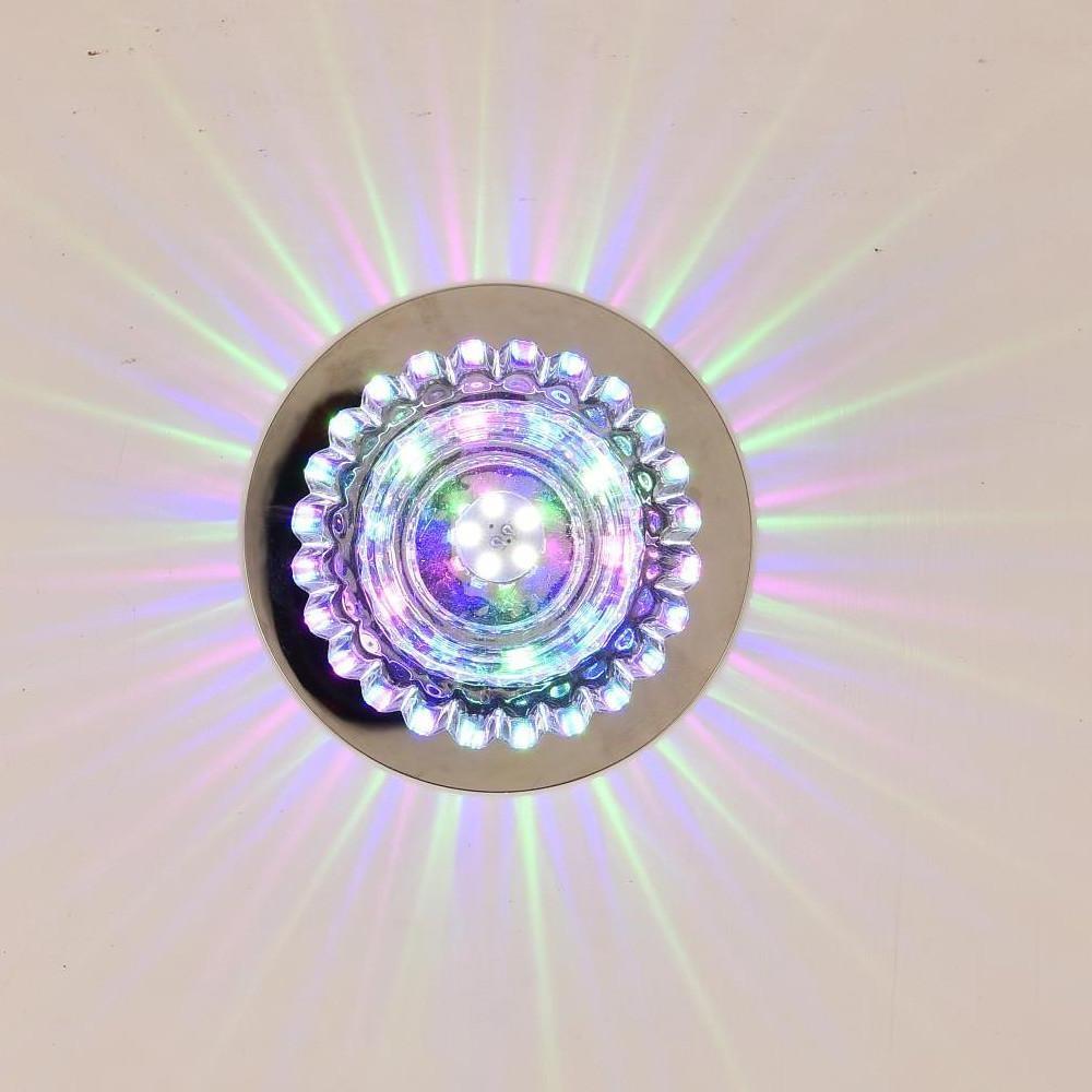 Modern Crystal Geometric LED Flush Mount Ceiling Light for Kitchen and Entryway