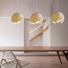 Japanese Style Creamy White Irregular Ball Chandelier for Dining Room