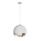 Japanese Style Creamy White Irregular Ball Chandelier for Dining Room